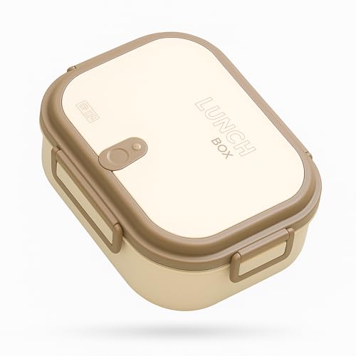 Image of House of Quirk 304 Stainless Steel Insulated Lunch Box for Office & School | 4 Compartments Tiffin Box for Adults & Kids | Leakproof, Durable & Portable Meal Container (Beige)