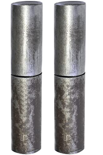 AERZETIX - C54446 - Lot de 2 Paumelles/charnières à souder pour portes/fenêtres métalliques Ø8 mm longueur 36 mm - battant/dormant/vantail - en acier