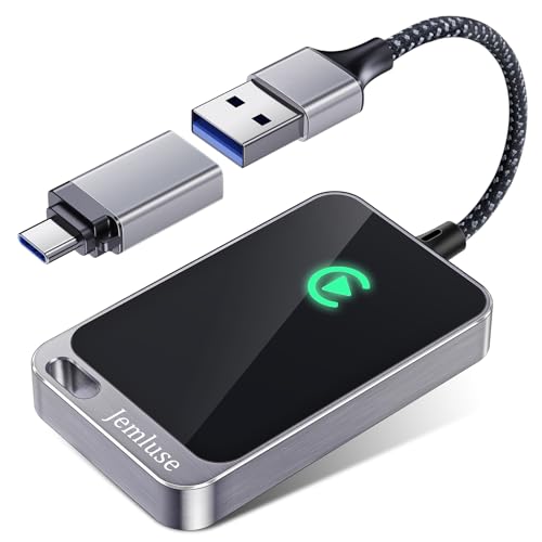 Image of Jemluse Wireless CarPlay Adapter for Apple iPhone - Multi-User Seamless Connection for Convert Wired to Wireless Car Play Adapter - No Latency from iOS 10+ to Screen w /USB C(Lunar Silver)