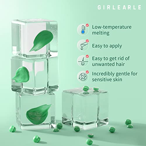 Image of GIRLEARLE 2 x 1lb, 2 pack Wax Beads for Sensitive Skin Hair Removl (Aloe) | Hard Wax for Women & Men at Home Waxing Beads for Body, Brazilian Bikini, Face, Eyebrow, Back, Chest, Legs, Armpit, and Back