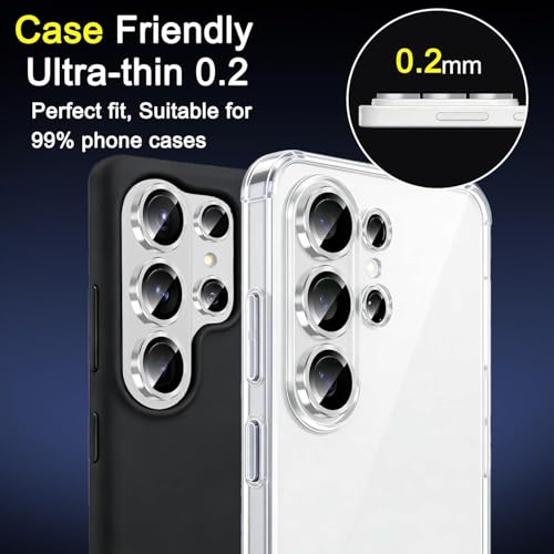 Image of PACK 2 MAHIX Camera Lens Protector for Samsung Galaxy S26 Ultra White AR AF Coated 9H Tempered Glass Camera Guard, Anti Drop, Scratch Resistant Camera Lens, Case Friendly Waterproof Heavy Duty UHD Clear Camera Cover