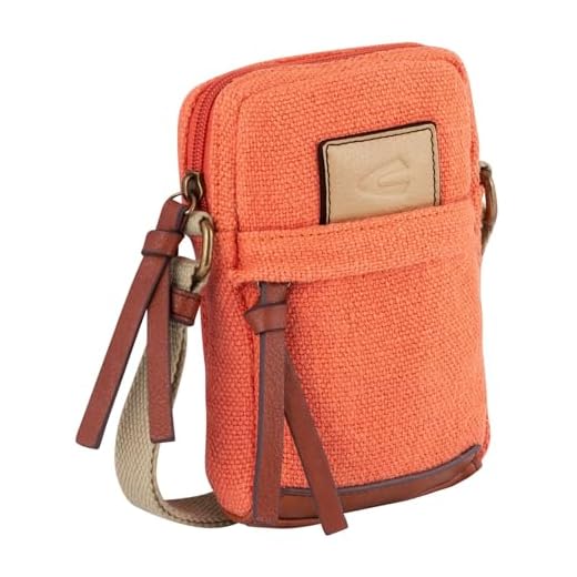 camel active, OAKLAND PI - Bolso bandolera para mujer, naranja, 24,5 x 8,0 x 28,0 (LxBxH), Bolso bandolera