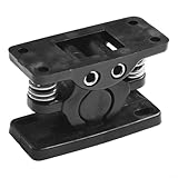 Doppelroll-Türstopper mit federbelasteter Klemme für stabile Türpositionierung an Wohnwagen, Wohnmobilen und Marine-Einheiten (schwarz)