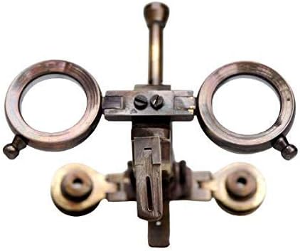 Vintage Antique Brass Folding Binocular Marine Compass Nautical Telescope (Brown)