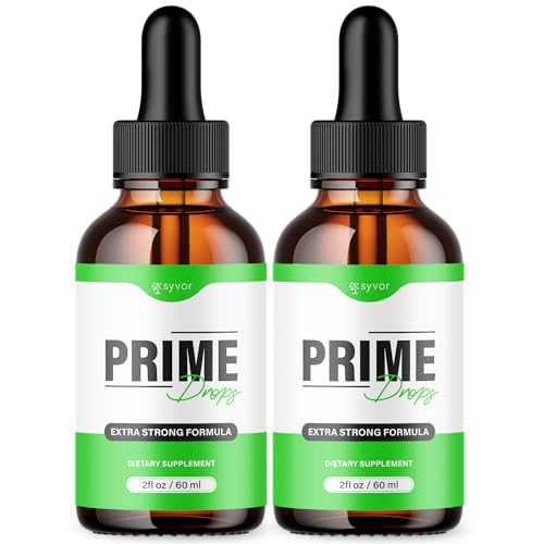 (2 Pack) Prime Drops for Men, Official PrimeDrops Liquid Supplement with All Natural Ingredients, Advanced Formula Wellness Supplement with Max Strength Vitamins for an Active Lifestyle (60 Servings)