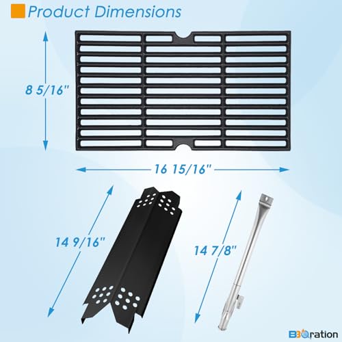 Image of Replacement Parts Kit for Nexgrill 2-Burner 720-0864 720-0864M, Grill Parts Kit for Megamaster 720-0864MA, Grill Grate Kit for Nexgrill Replacement Parts