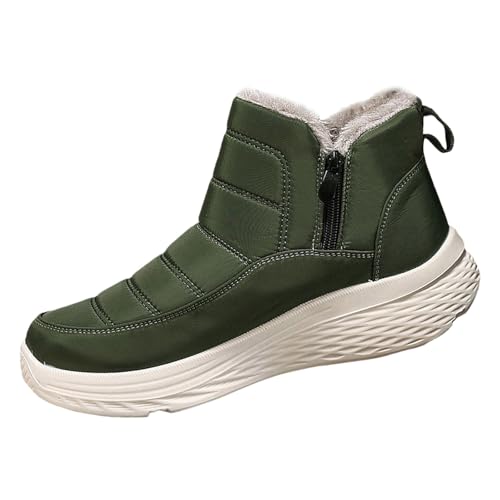 Laquieio Botas Mujer Invierno Rebajas Botas De TacóN Altas Moda Casual OtoñO Calientes Calzado Casual Antideslizante Impermeables Botines planas Moda Vintage Fiesta Zapatos-11