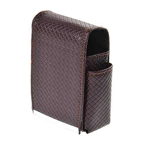 Quantum Abacus Caja/Funda para Paquetes de cigarillos de Cuero PU de Apariencia Entretejido, con Compartimento Adicional para un mechero Mini,...
