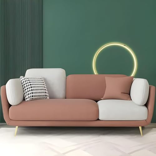 Image of Modern & Luxury Cushioned Couch Relax sectional Sofa in Fabric & Velvet and Heavy Duty Sofa Ideal for bedrooms, Living Rooms, Guest Rooms, Homes, and Office-(3 Seater Velvet Brown).
