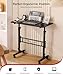 Standing Desk Adjustable Height, Mobile Stand Up Desks with Wheels Small Computer Desk Rolling Desk, Portable Laptop Desk Black Standing Table Sit Stand Home Office Desks 16