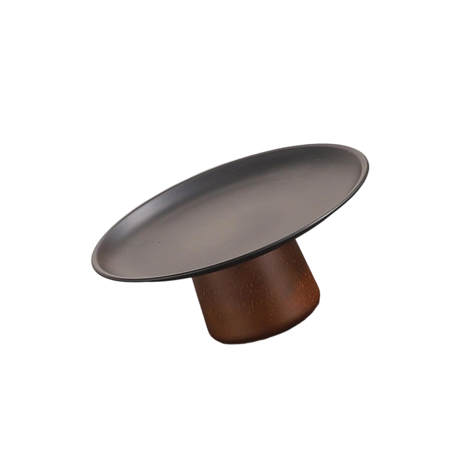 Contemporary Heightened Serving Bowl Permanent Oaken Starter Plate for Entertaining Guests Inside Strong Wooden Dessert Tray