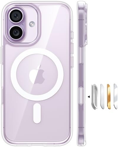 Image of TORRAS Magnetic Shockproof for iPhone 17 case with Camera Control, [12FT Military Grade Drop Protection][Fit for MagSafe], Transparent Anti-Fingerprint & Soft Touch Case for iPhone 17, Crystal Clear