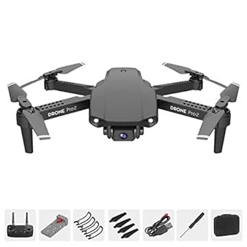 E99 Pro2 Mini Rc Drone 4K Câmera Wi-Fi Fpv Fotografia Aérea Helicóptero Dobrável Quadcóptero Brinquedo para Crianças Presente (Preto, Câmera Única * Bateria)