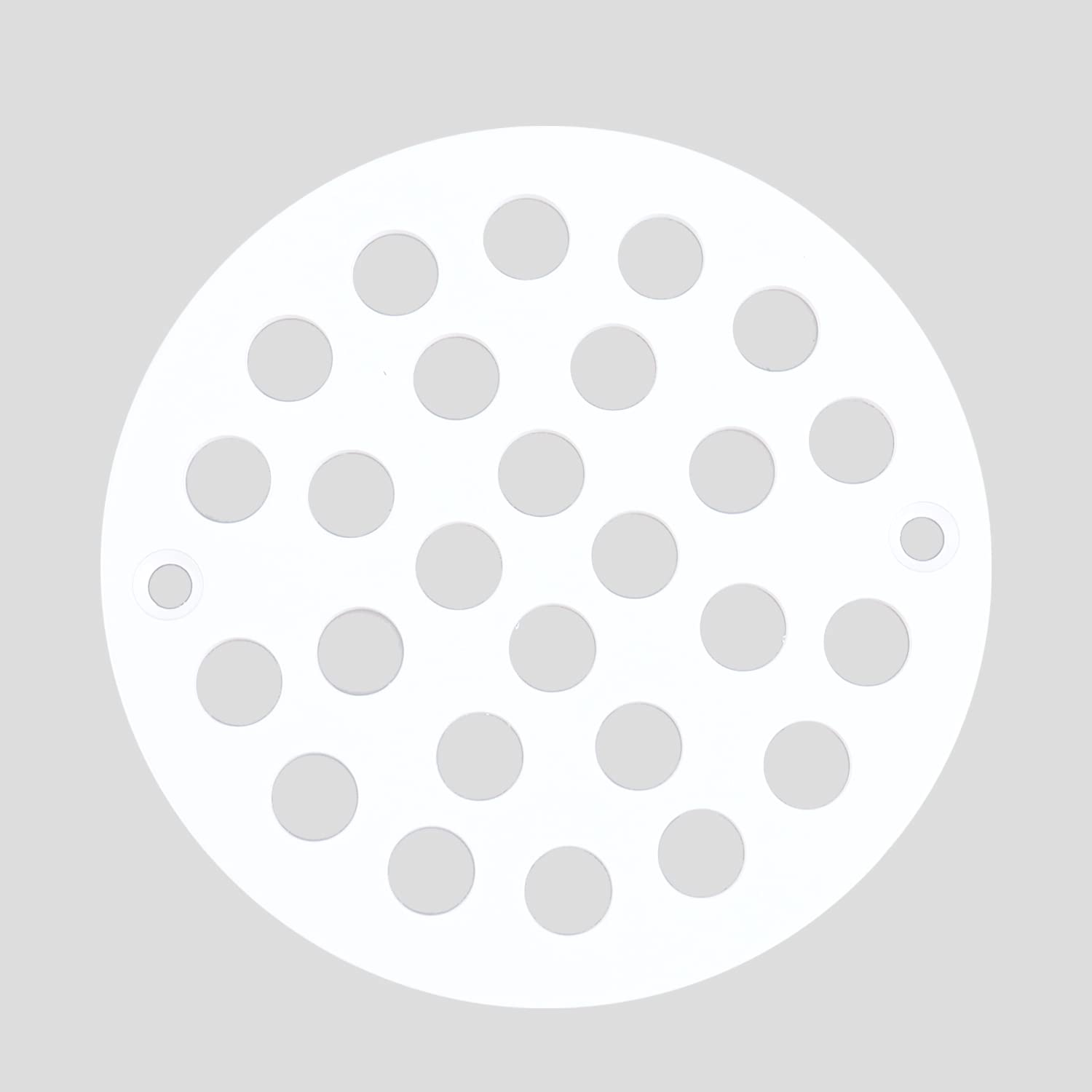 Poyde 4 Inch Screw-in Round Shower Drain Cover Replacement Floor Drainer with Screws (White)