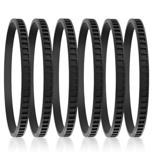 6 Pack 45-69-0010 Replacement Blade Pulley Tires Deep Cut Band Saw - for Milwaukeie 6230 6232-6 6238-20 2729-20, P-ortaband AO2807 6225 6238N - Rubber Drive Belt for Band Saw Wheels