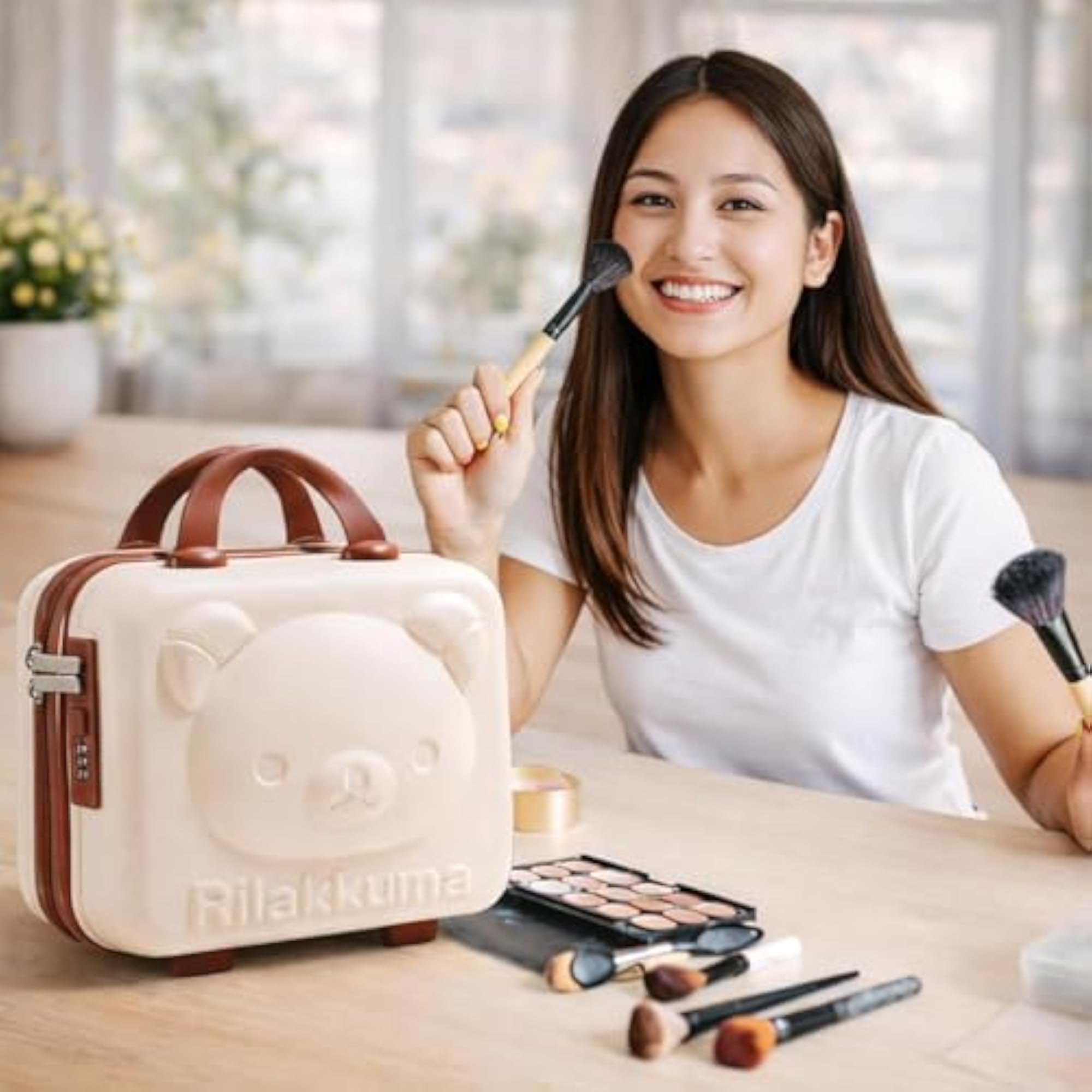 Kawaii Hard Shell Mini Suitcase Toiletry Bag