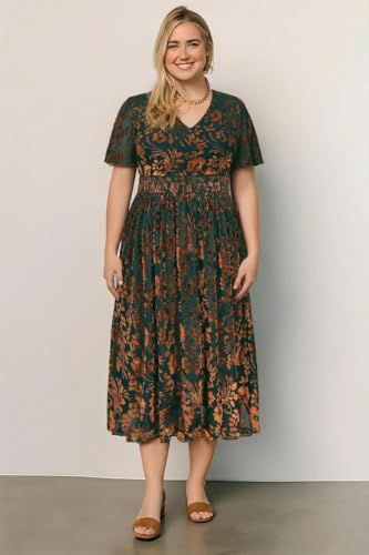 TIYOMI Plus Size Velvet Dress for Women Formal Cocktail Satin Dresses for Wedding Guest XL-5XL (14W-28W)2