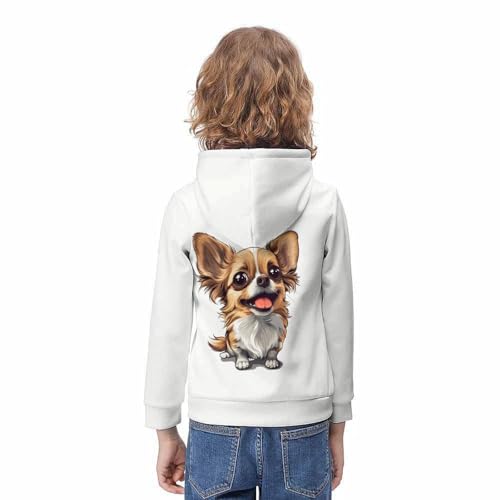 Sweat à capuche Chihuahua imprimé 3D pull enfants manches longues