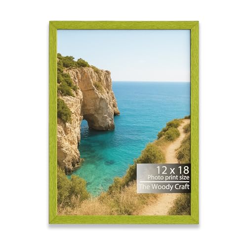 Image of 12x18 Photo Frame | Green Photo Frame For Wall With Lively Touch | Wall Photo Frames For Home Decoration | Wooden Frame With Modern Look | Photo Frames Online For Effortless Shopping