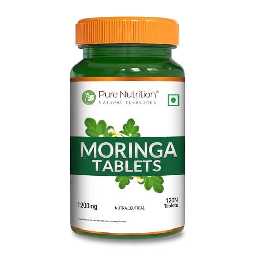 Pure Nutrition Organic Moringa 1200mg |120 Veg Tablets | USDA Certified Organic | Superfood with