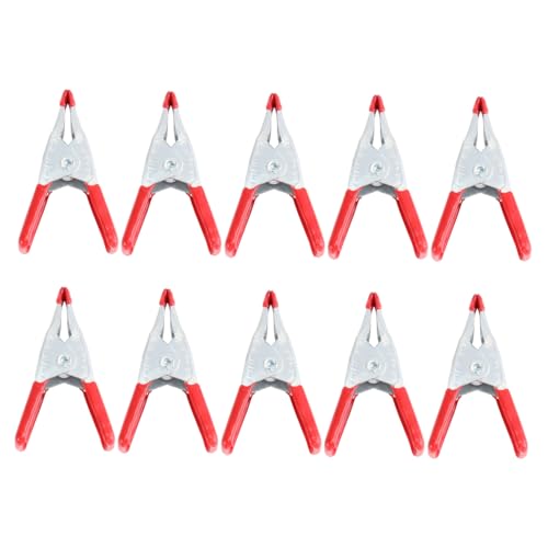 WOONEKY 10pcs Carbon Steel Spring Clamps Tent Clip for Camping Alligator Clips for Outdoor Heavy Duty Alligator Clamps Wire
