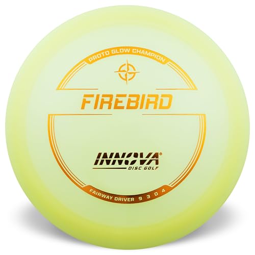 Innova Proto Glow Champion Firebird – Glow in The Dark Disc Golf Driver (165-169g)