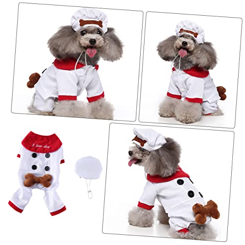 Disfraz para perro talla S blanco para Halloween y Navidad miniatura 3