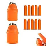 HJDJBD 12er Set Fingermesser,Daumenmesser,Gartenzubehör,Daumen Messer Ernte Werkzeug,Obst Pflücker,Gartenarbeit Gadget,Gadgets, Frauen Separator mit Silikon Fingerschützer für Gemüse Trimmen Pflanzen