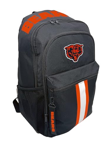 Image of NFL Chicago Bears Backpack - Triple Stripe Wordmark Design with Keychain