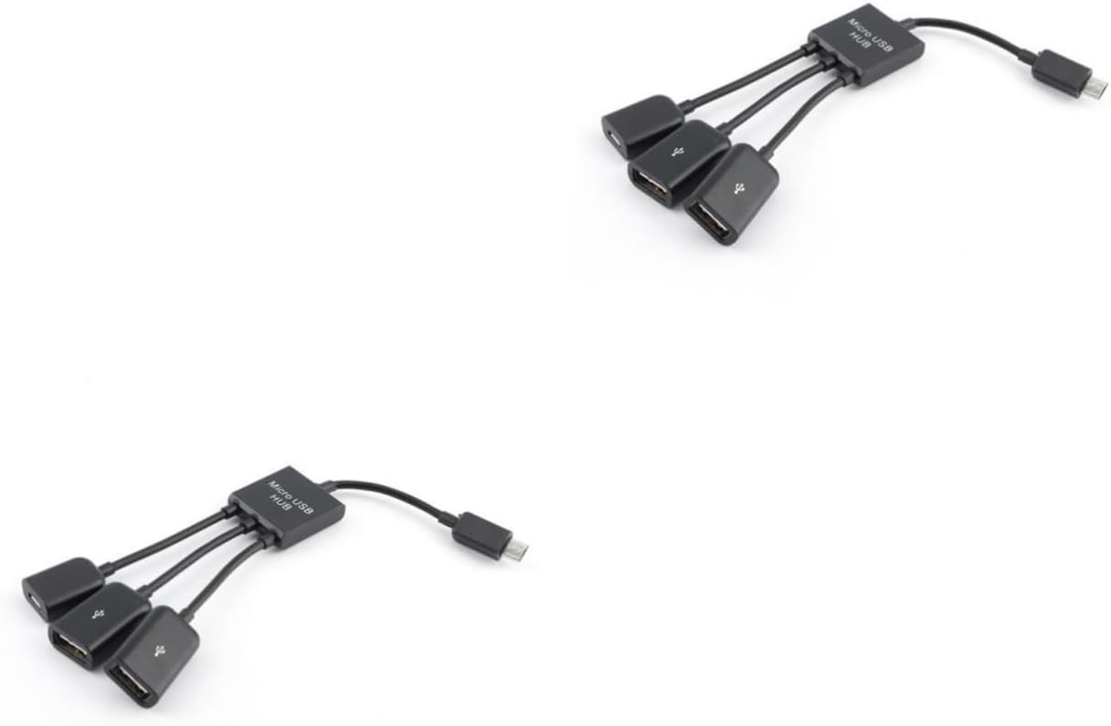 HemoblloTheperipheral 2pcs 3 1 Plug It and Chug It The Paripheral Peripheral Devices Host Adapter Usb Adaptor Otg Adapter Cable Male to Female Adapter One Point Three Hub Hub Peripherals