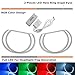 iJDMTOY 180-LED RGB Multi-Color LED Angel Eyes Halo Rings Compatible With 2008-2014 Dodge Challenger w/Wireless Remote Control
