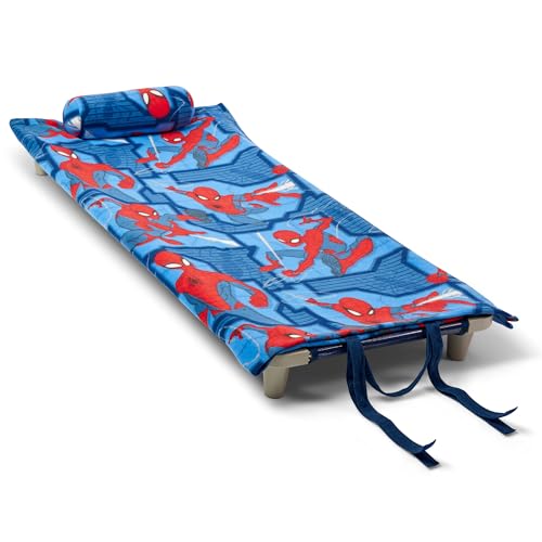 Northwest Rollee Pollee Nap Sac Roll-Up Toddler Blanket with Attached Pillow – Soft Fleece Preschool Nap Mat for Daycare or Travel – Machine Washable – Spiderman