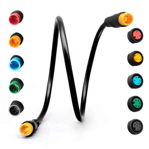 HUDAMZKY Ebike Extension Cable Julet 2Pin/3Pin/4Pin/5Pin/6Pin Waterproof Connector Female to Male DIY Electric Bicycle Brake Display Throttle Light Extension Signal Cable(3pin Male-Male)