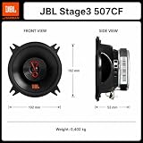 JBL Stage3 507CF głośnik samochodowy Harman Kardon 2-drożny system głośników samochodowych, 135 W Baffle Pro Sound 13 cm (130 mm) bez oddzielnych kratek i głośników wysokotonowych