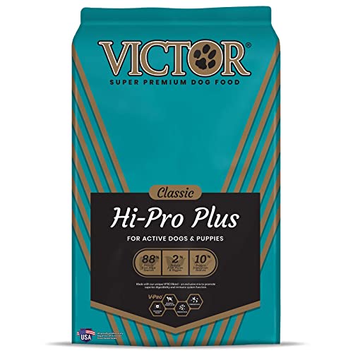10 Best Dry Dog Food For Puppies in 2022 6 VICTOR Super Premium Dog Food – Hi-Pro Plus Dry Dog Food – 30% Protein, Gluten Free - for High Energy and Active Dogs & Puppies