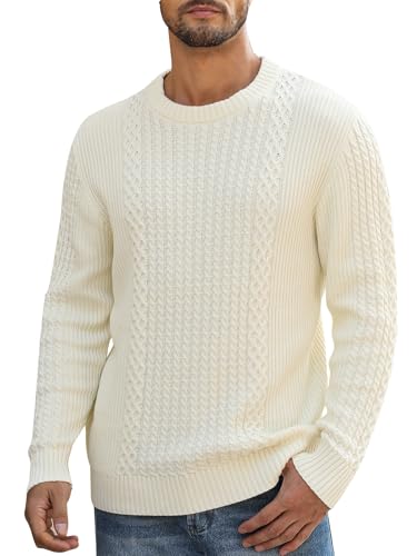 Genfien Men’s Cotton Crewneck Sweater Genfien Men’s Cotton Crewneck Sweater