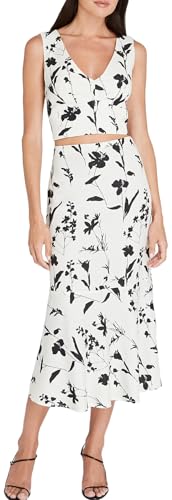 Club Monaco Women's Printed Linen Blend Midi Skirt
