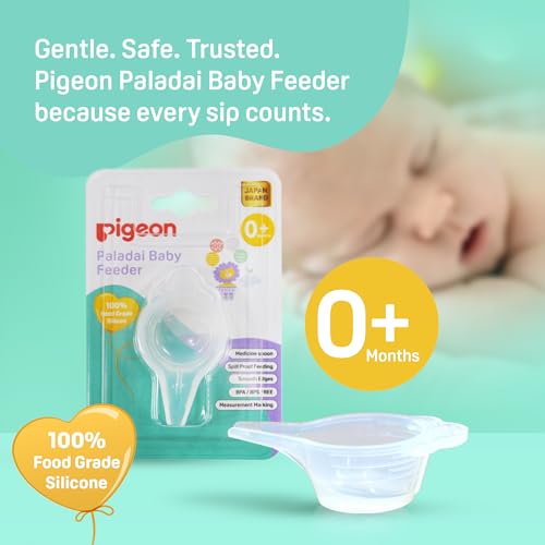 Image of Pigeon Paladai Baby Feeding Silicone Cup - Soft & Reusable Baby Feeder, Easy to Clean - Ideal for Babies