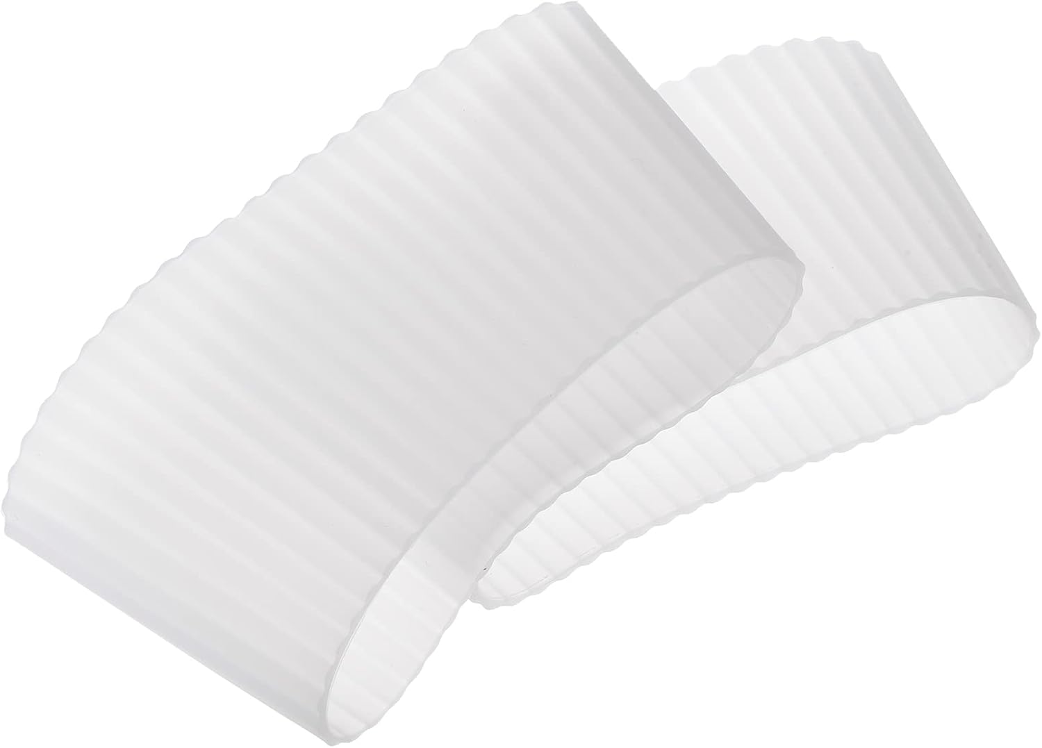 Mug Sleeves, Heat Resistant Protective Anti-slip Cup Silicone Covers Water Bottle Boots, Translucent Pack of 2