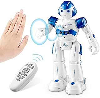 Remote Control Robot Toy – RC Smart Robot Toy Programmable Intelligent Gesture Sensing Robot Kit with Walking Dancing Singing Toy Robots Smart Robotics Gift foKids Boys Girls Children (Blue)