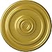 Ekena Millwork CM20KPRGS Kepler Traditional Ceiling Medallion, 19 3/4"OD x 1 1/2"P (For Canopies up to 4 1/2"), Hand-Painted Rich Gold