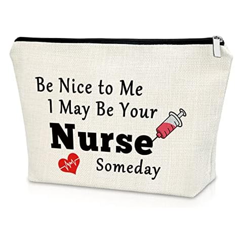 Nurse Appreciation Gift for Women Makeup Bag Nursing School Student Graduation Nurse Birthday Gifts Cosmetic Bag Thank You Gift for Nurse Christmas Thanksgiving Gifts Cosmetic Travel Pouch, Multicolor Cover