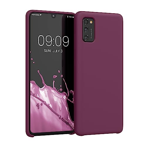 kwmobile Cover per Samsung Galaxy A41 Custodia - Back Case per Smartphone in Silicone TPU - Protezione Gommata - viola bordeaux