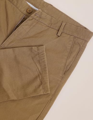 Image of U.S. Polo ASSN. Men's Regular Solid Textured Austin Trim Fit Mid Rise Casual Trousers