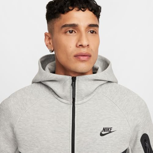 Nike Tech Men's Full-Zip Windrunner Hoodie (HV0949-063, Dark Grey Heather/Black)4