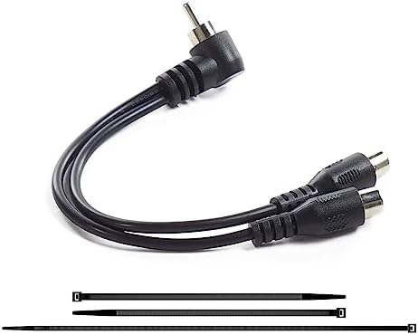 UTSAUTO 515176794 RCA Adaptor Plug Kit Y-Split Connector Heater and Visor for Snowmobiles Helmet Heated Face Shield Cord Power