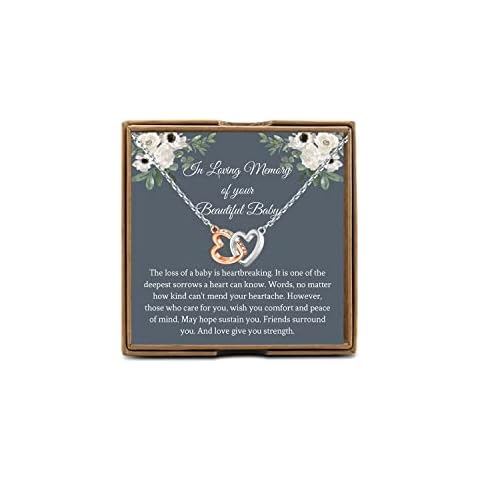 OKEYCH Loss of Baby Sympathy Gifts, Memory Your Beautiful Baby Necklace, Loss Bereavement Necklace for Mothers, Losing Child Gift, Sympathy Gift, Metal, alloy Cover