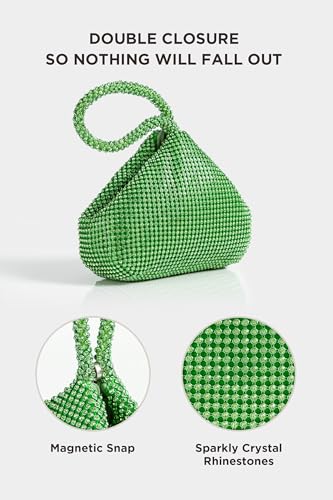 Image of BABEYOND Women's Rhinestone Clutch Evening Bags Sparkly Glitter Triangle Purse for 1920s Party Prom Wedding