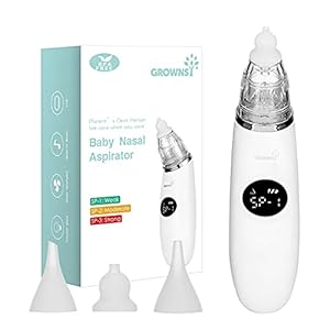 Baby Nasal Aspirator | Baby Nose Sucker | Baby Nose Cleaner, Automatic Booger Sucker for Baby, Rechargeable, with Pause…