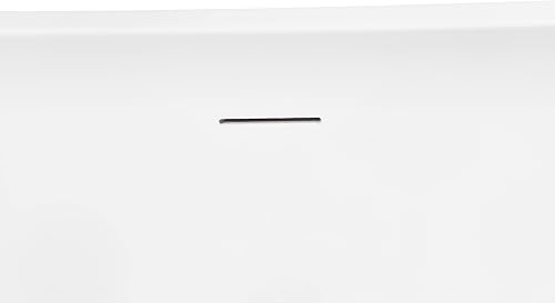 Miniatura 4 de 54" bañera de remojo independiente de acrílico blanco bañera